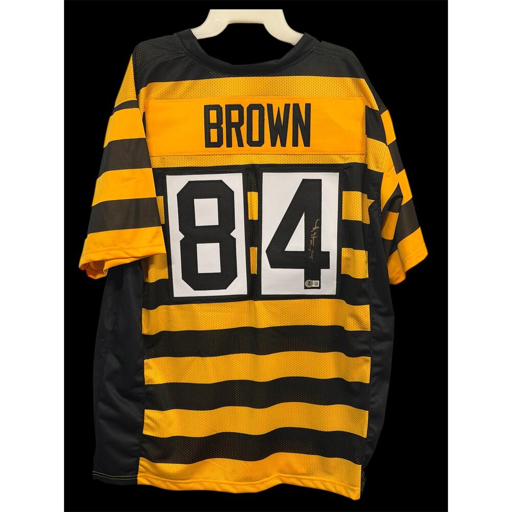 Antonio Brown Signed “Bumble Bee” Black & Yellow Custom Jersey